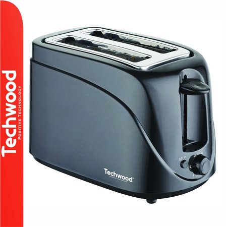 Torradeira 2 Ranhuras 700W Preta TECHWOOD