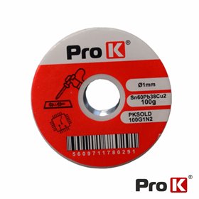 Solda 1mm Sn60Pb38Cu2 100g PROK