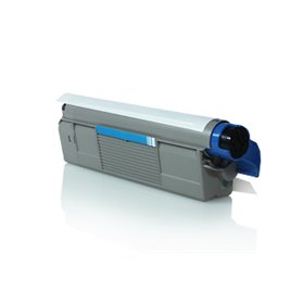 Oki OC712CY Toner Cyan - Compatível OKI C712 Cyan Cartucho de Toner Generico - Reemplaza 46507615