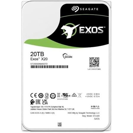 Unidade Sata Seagate Exos X20 20 TB