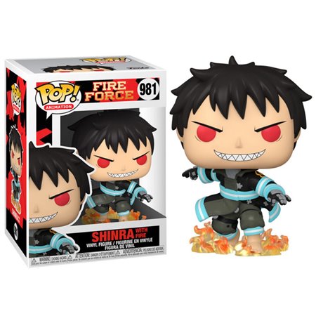 Funko Pop Animação Fire Force Shinra com fogo 56159