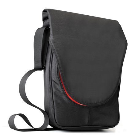 Bolsa de ombro ou mochila de poliéster até 14 polegadas preta