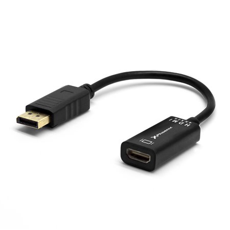 Porta de exibição Phoenix para adaptador HDMI 4k 30fps dp macho para HDMI fêmea contatos de ouro