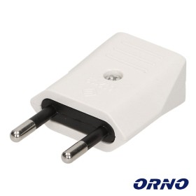 Ficha Schuko Macho 2.5A Branca Orno