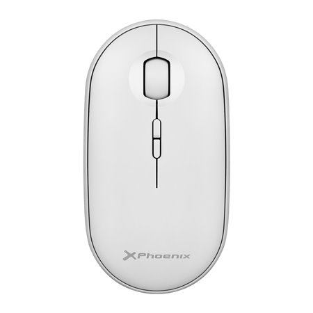 Phoenix rebble mouse sem fio bluetooth ou 2.4 ghz com receptor usb clique silencioso para notebook notebook pc chomebook mac cor