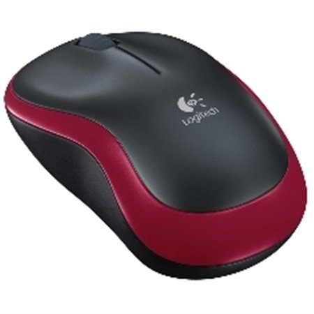 Mouse logitech m185 óptico sem fio sem fio vermelho 2.4ghz