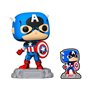 Funko Pop Marvel A60 - Capitão América em quadrinhos com alfinete