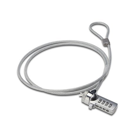 cabo de segurança ewent para laptop - combinação numérica de 4 dígitos - 1,5m