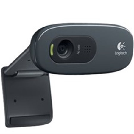 Webcam logitech c270 hd 1280x720p 3mp novo