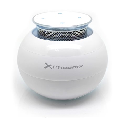 Phoenix ufoboom alto-falante portátil de toque branco