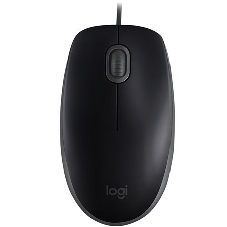 Mouse logitech b110 silencioso óptico usb preto