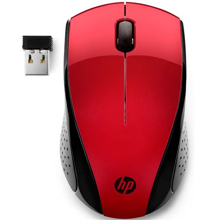 Mouse mouse hp óptico sem fio sem fio 220 vermelho