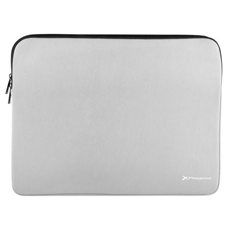 Capa de neoprene Phoenix para tablet ou laptop de 14 polegadas, interior de veludo cinza