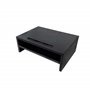 O riser de mesa de monitor portátil de madeira Phoenix suporta várias posições até 2 telas organizador de cabo cor preta