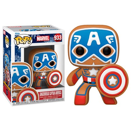 Funko Pop Marvel Natal Biscoito de Gengibre Capitão América 50657