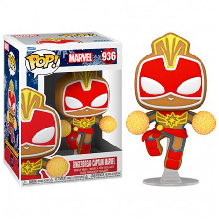 Funko Pop Marvel Natal Biscoito de Gengibre Capitão Marvel 50661