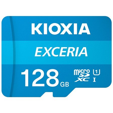 Cartão de memória micro secure digital sd kioxia 128gb exceria uhs - i c10 r100 com adaptador