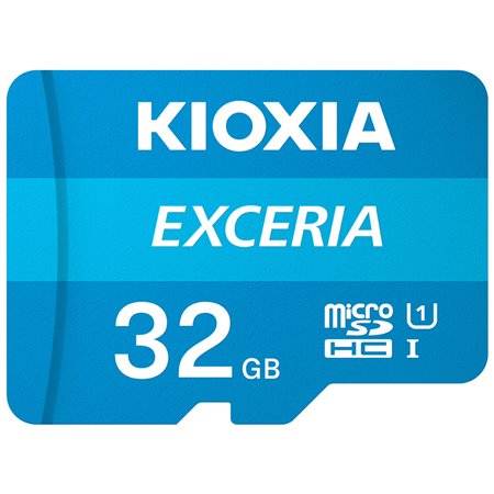 Cartão de memória micro secure digital sd kioxia 32gb exceria uhs - i c10 r100 com adaptador