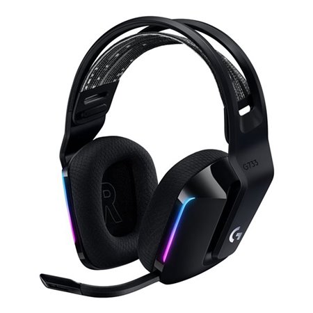 Fone de ouvido sem fio para jogos Logitech g g733 com microfone preto