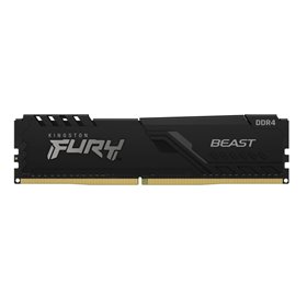 Memória ram ddr4 16gb kingston - 3200mhz - pc4 - 25600 - fury beast - preto - 1.2v