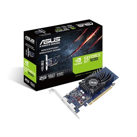 Placa gráfica Asus nvidia geforce gt1030 2g - brk 2gb gddr5 HDMI display port perfil baixo