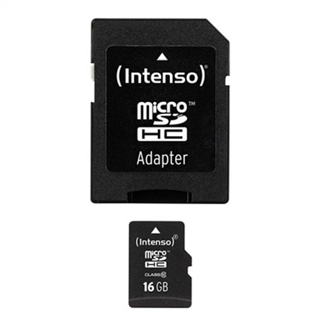 Intense 16gb cl10 cartão de memória micro sd + adaptador sd