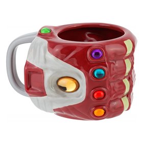 Caneca 3d xl paladone maravilha os vingadores manopla do infinito com pedras preciosas