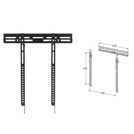 Suporte de parede fixo Phoenix para tv - monitor até 55 polegadas vesa 400x400 até 50kg preto