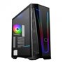 Coolermaster mb540 preto vidro temperado atx gabinete para computador - 1 x 120mm argb