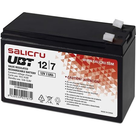 Bateria salicru AGM compatível com UPS 7ah 12v