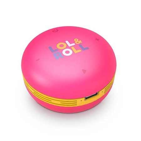 Energy sistem lol&roll pop alto-falante infantil rosa 5w - tws - bluetooth 5.0 - usb - c