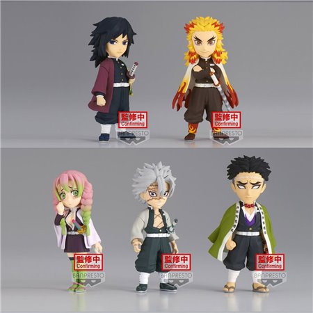 Banpresto world figura colecionável matador de demônios kimetsu no yaiba vol.5 sortido 7cm 1 unidade aleatória