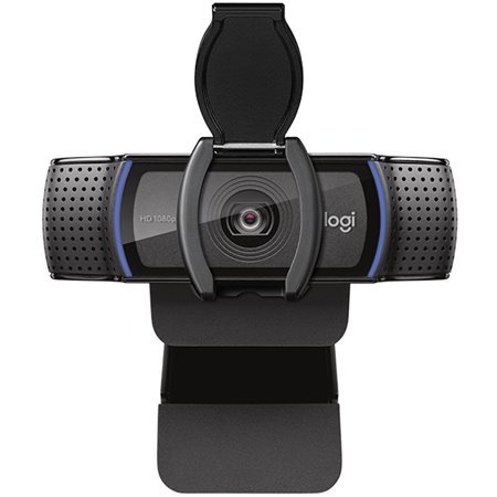 Logitech c920s pro webcam 1080p - 30fps com tampa de segurança