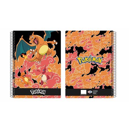 Cyp brand folio notebook 80 folhas pokemon charmander