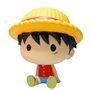 Figura cofrinho plastoy uma peça luffy chibi