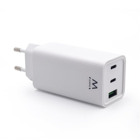 Carregador rápido ewent ew1323 65w 2 x usb tipo c 1 x usb tipo a