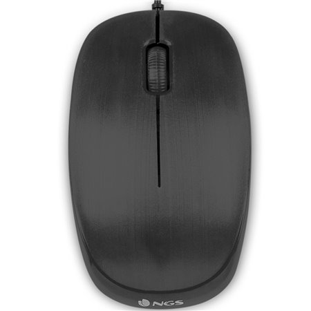 Mouse com fio ngs flame - óptico - 1000dpi - 2 botões + scroll - ergonômico - usb - preto