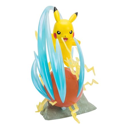 Figura pokémon 25º aniversário com iluminação pikachu de luxo