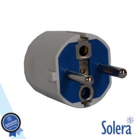 Ficha Schuko Macho 16A/250V Branco Solera