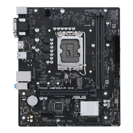 Placa-mãe Asus intel prime h610m - r d4 soquete 1700 ddr4x2 max 64gb 3200mhz d - sub hdmi dvi - d matx