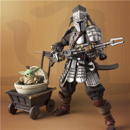 Figure Tamashii Nations The Mandalorian Star Wars Edição exclusiva Mandalorian Ronin & Grogu Meisho Movie Realização