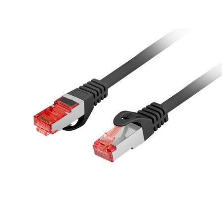 Patch cord rj45 lanberg cat.6 ftp 0,25m preto