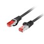 Patch cord rj45 lanberg cat.6 ftp 0,25m preto