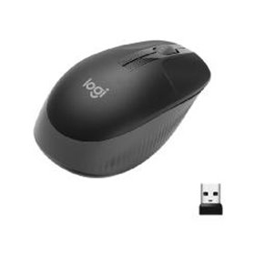 Mouse mouse logitech m190 de tamanho completo óptico sem fio sem fio cinza escuro