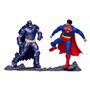 Pack 2 figuras colecionador de brinquedos mcfarlane multipack superman vs. batman blindado