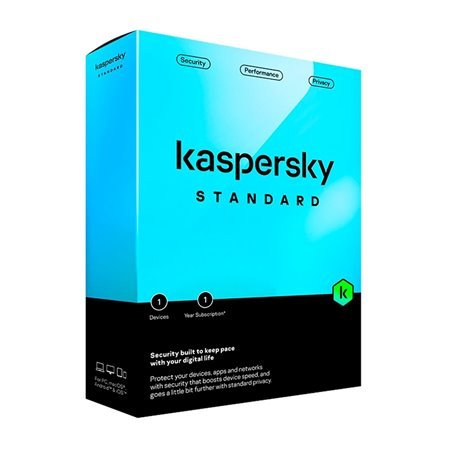 Antivírus padrão Kaspersky 1 dispositivo 1 ano