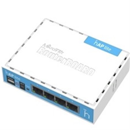 Mikrotik router board rb - 9412nd hap lite com 650mhz cpu 32mb ram 4xlan built - in 2.4ghz 802b - g - n 2x2 two chain wireless -