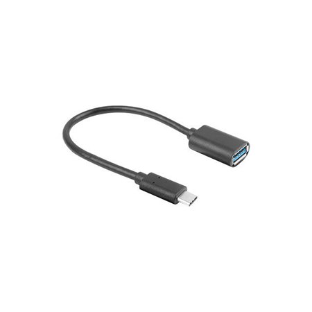 Lanberg adaptador usb tipo usb cm 3.1 para usb tipo ah 15cm otg preto