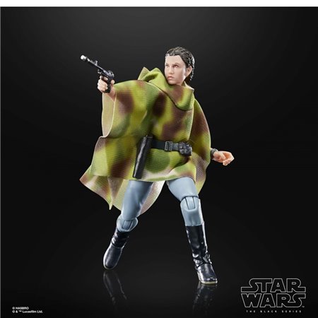 Figura hasbro the black series 40 anos star wars: return of the jedi - princesa leia (endor)