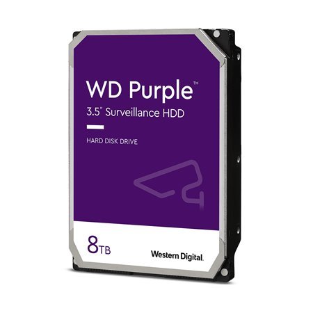 Disco rígido interno hdd wd western digital purple wd84purz 8 tb 3.5 polegadas sata3 5400 rpm 128 mb